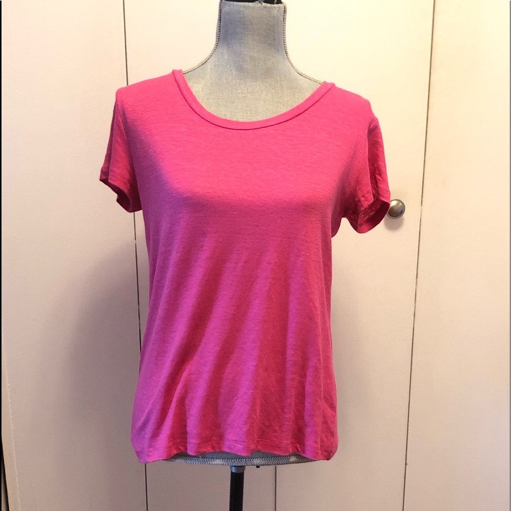 Moon & Meadow  pink linen shirt